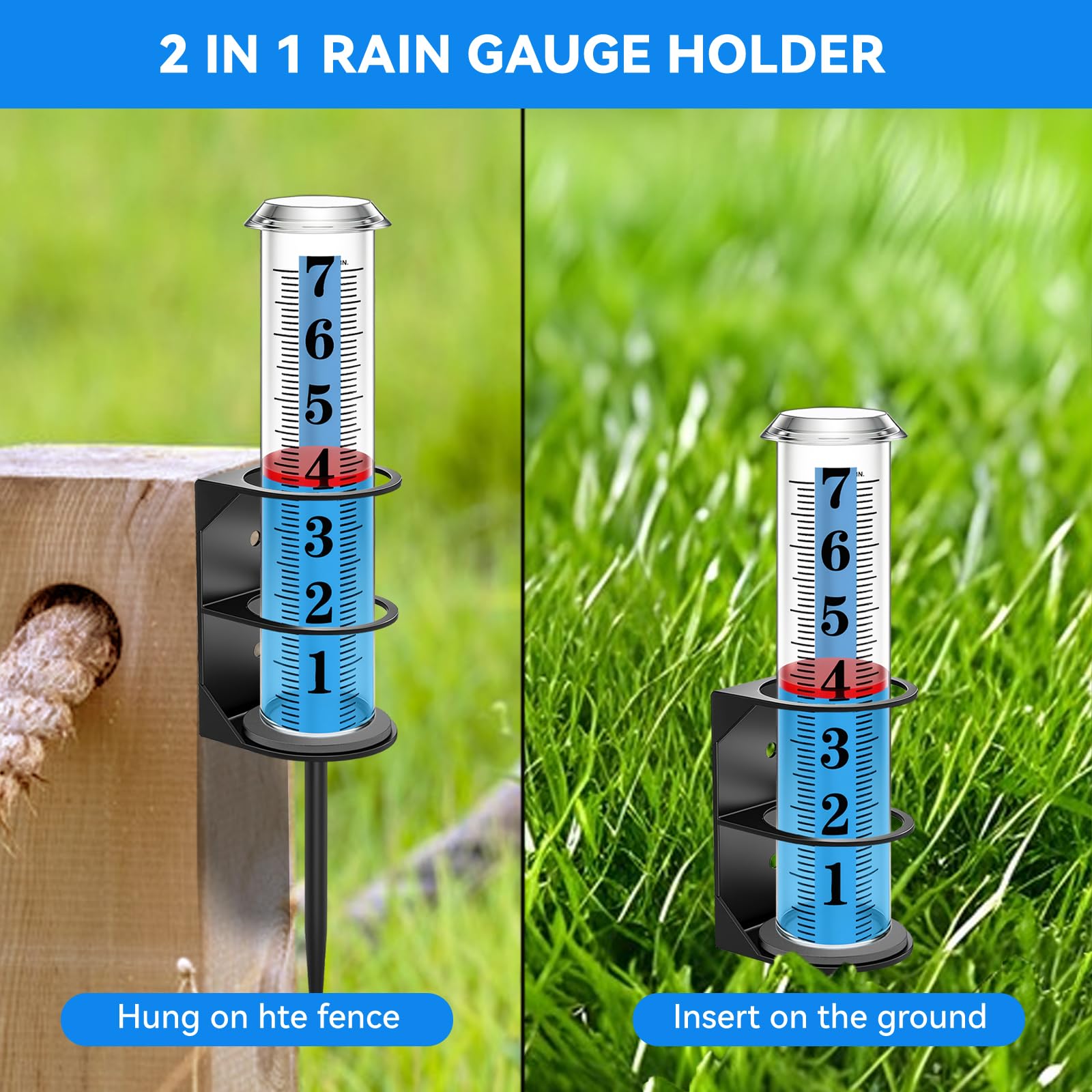 WondMall rain gauge thickened plastic tube resists cracking