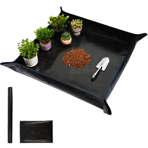 WondMall large repotting mat in a spacious workspace for gardening tasks
