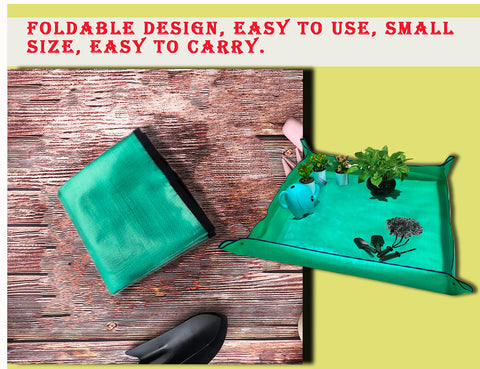 WondMall repotting mat on lawn demonstrates indoor-outdoor versatility