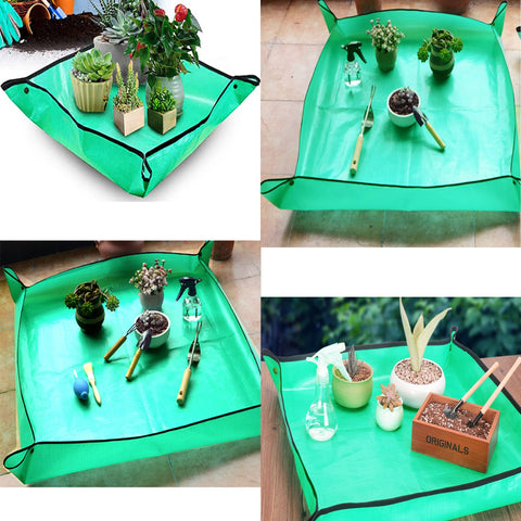 WondMall repotting mat protects tables during watering and potting