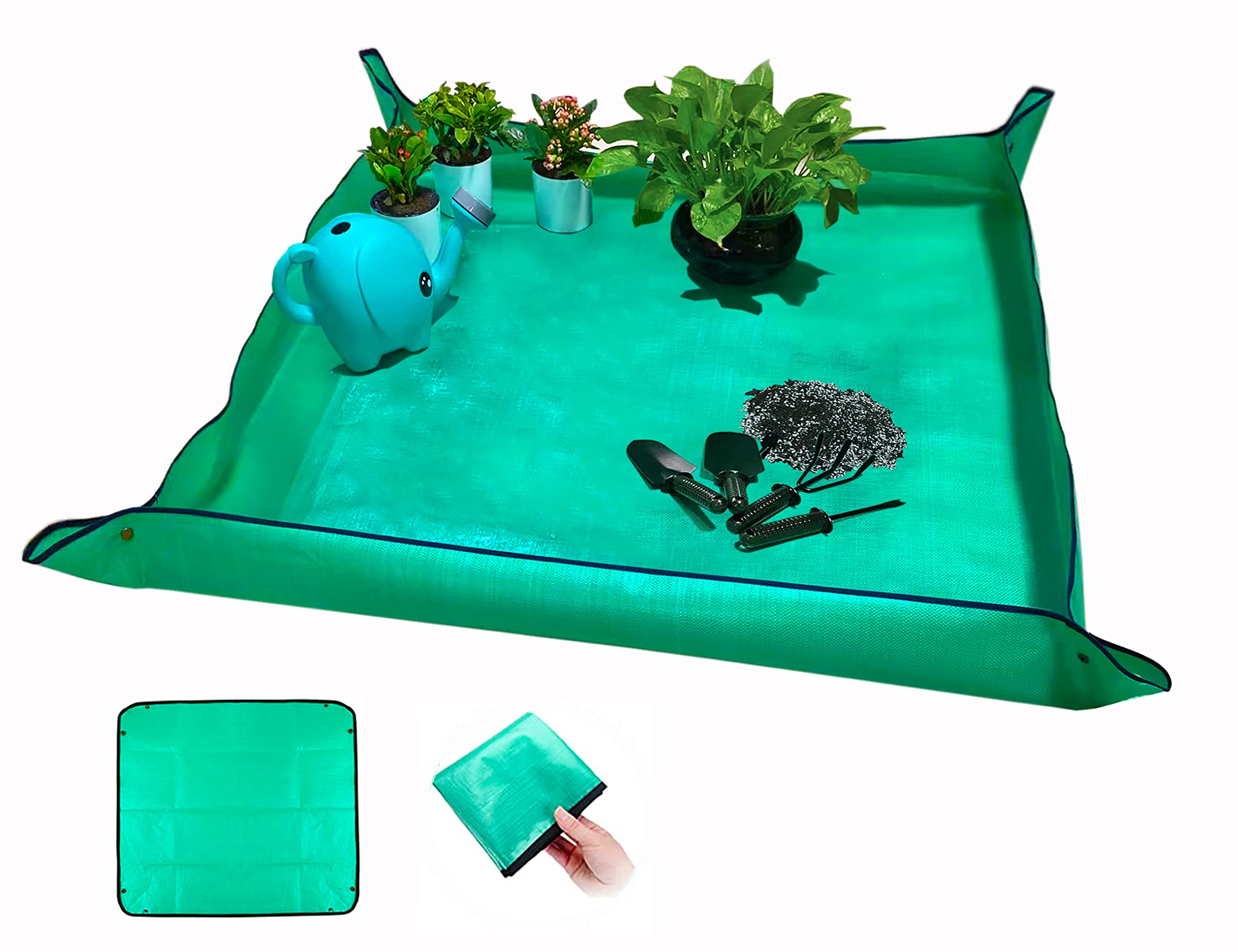 WondMall repotting mat top view protects workspace during potting
