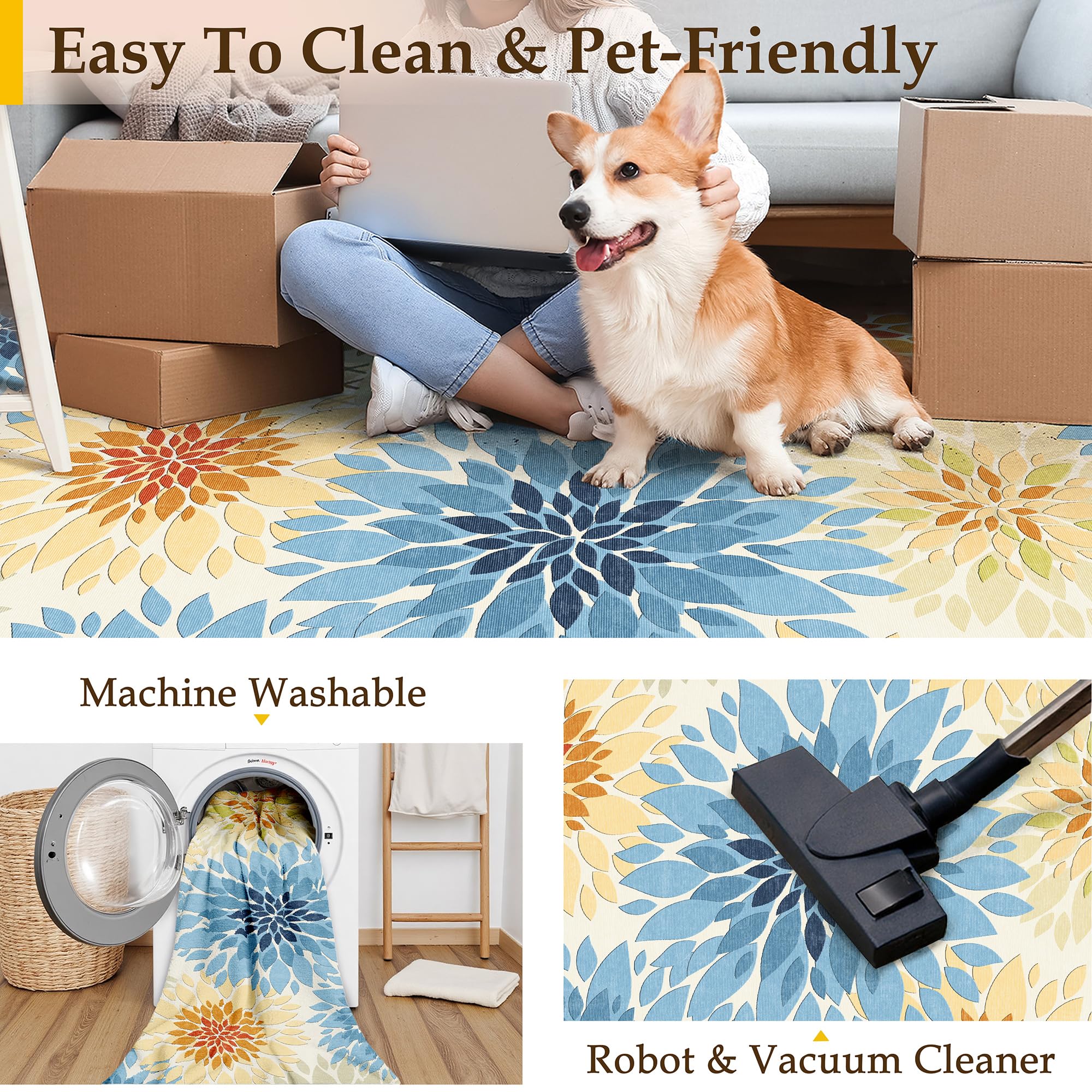 WondRg colorful patio rug brightens decks and balconies.