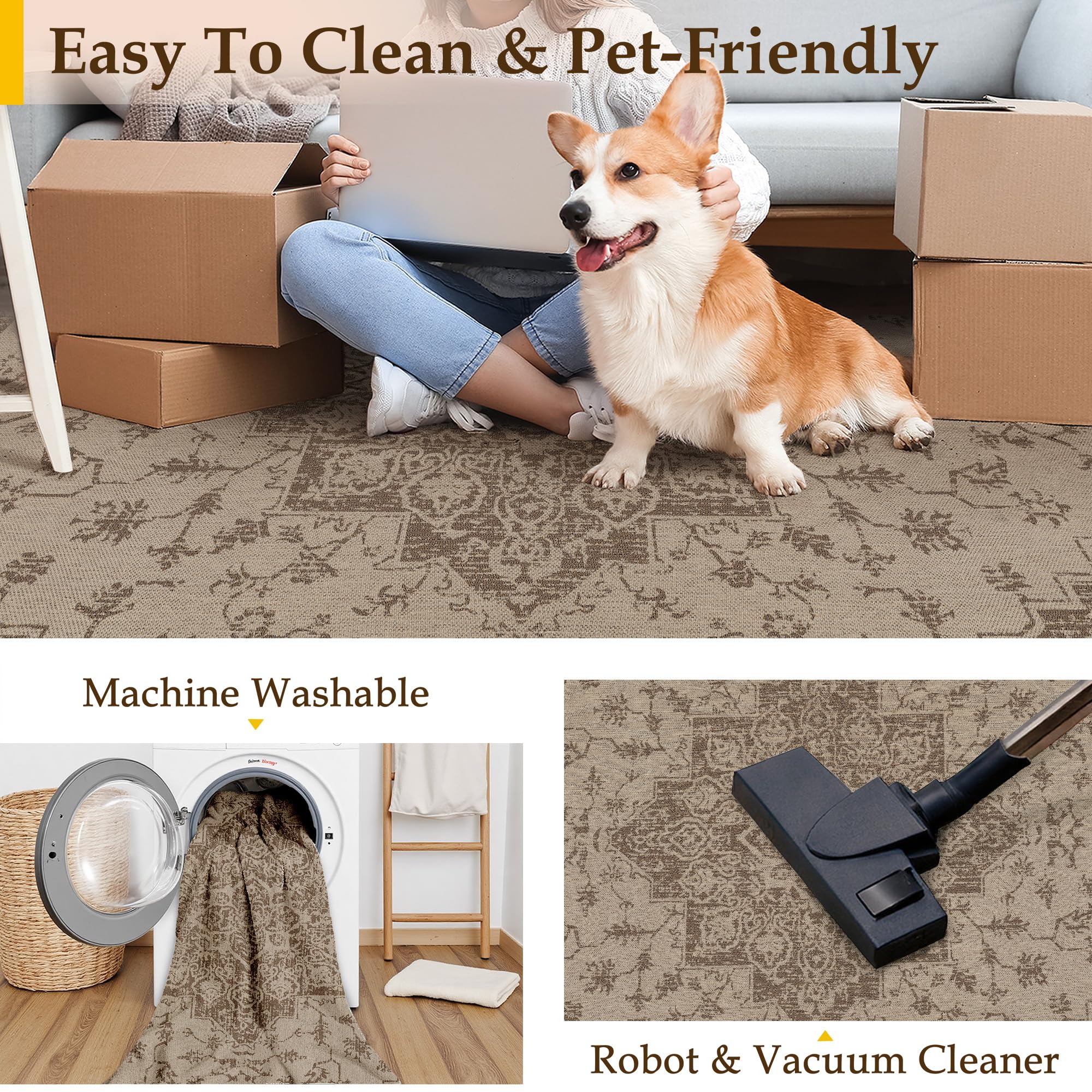 WondRg Easy Jute Outdoor Rug packaging unrolled for quick setup