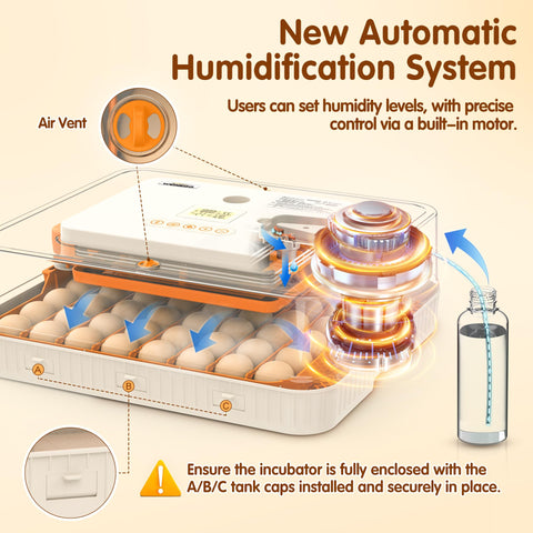 WONEGG 56 Eggs Incubator horizontal-turning demonstrates safe rotation in a compact layout.