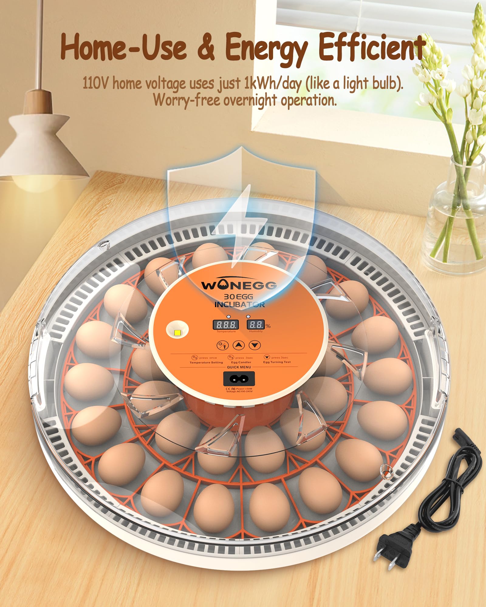 WONEGG incubator beginner-friendly design ideal for home hatchers