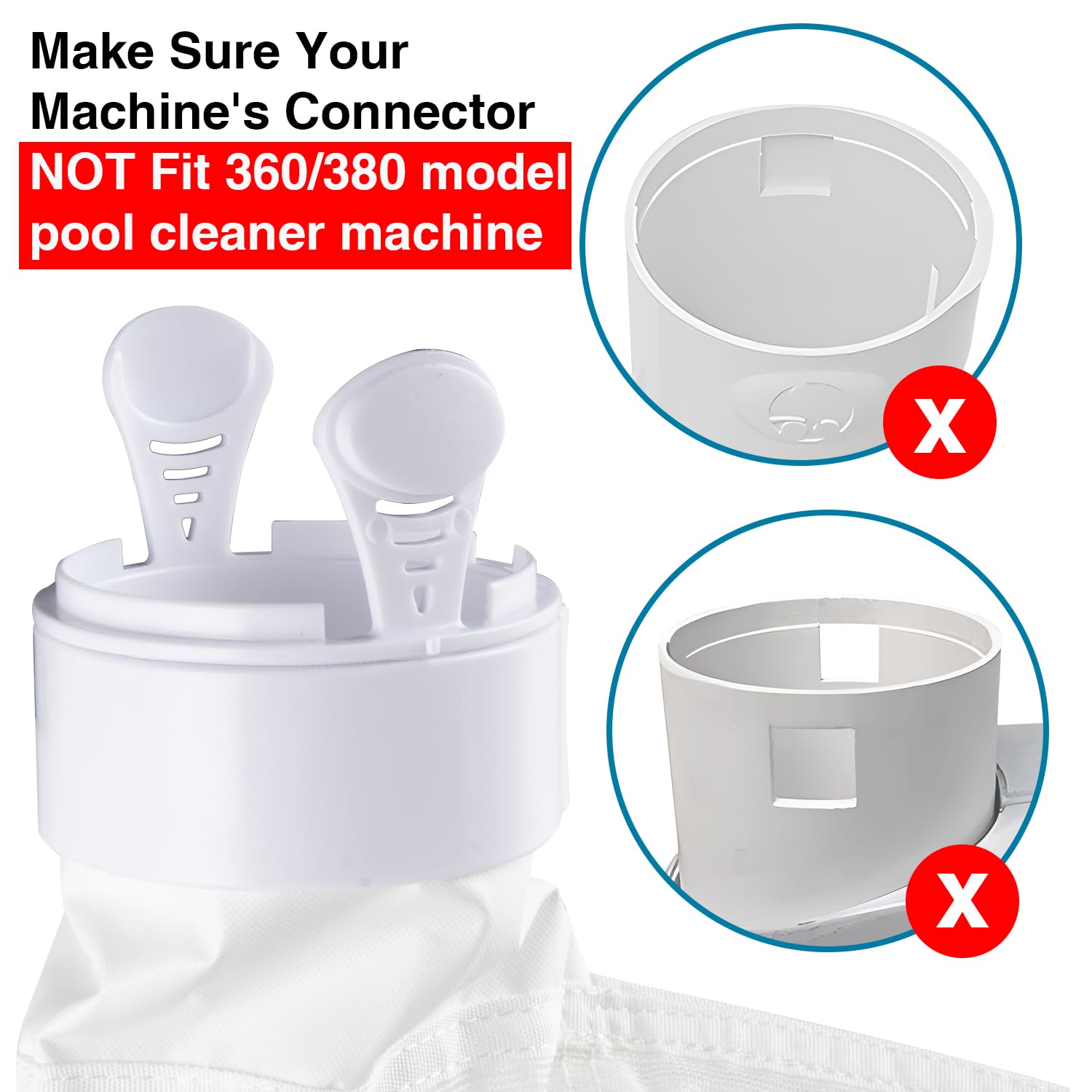 WONEWTH easy-installation clips ensure secure fit on your pool cleaner.