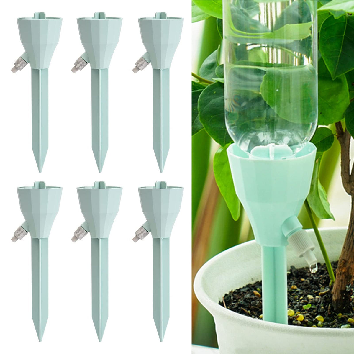 Wonglea self-watering spike with adjustable flow drips precisely to nourish indoor plants