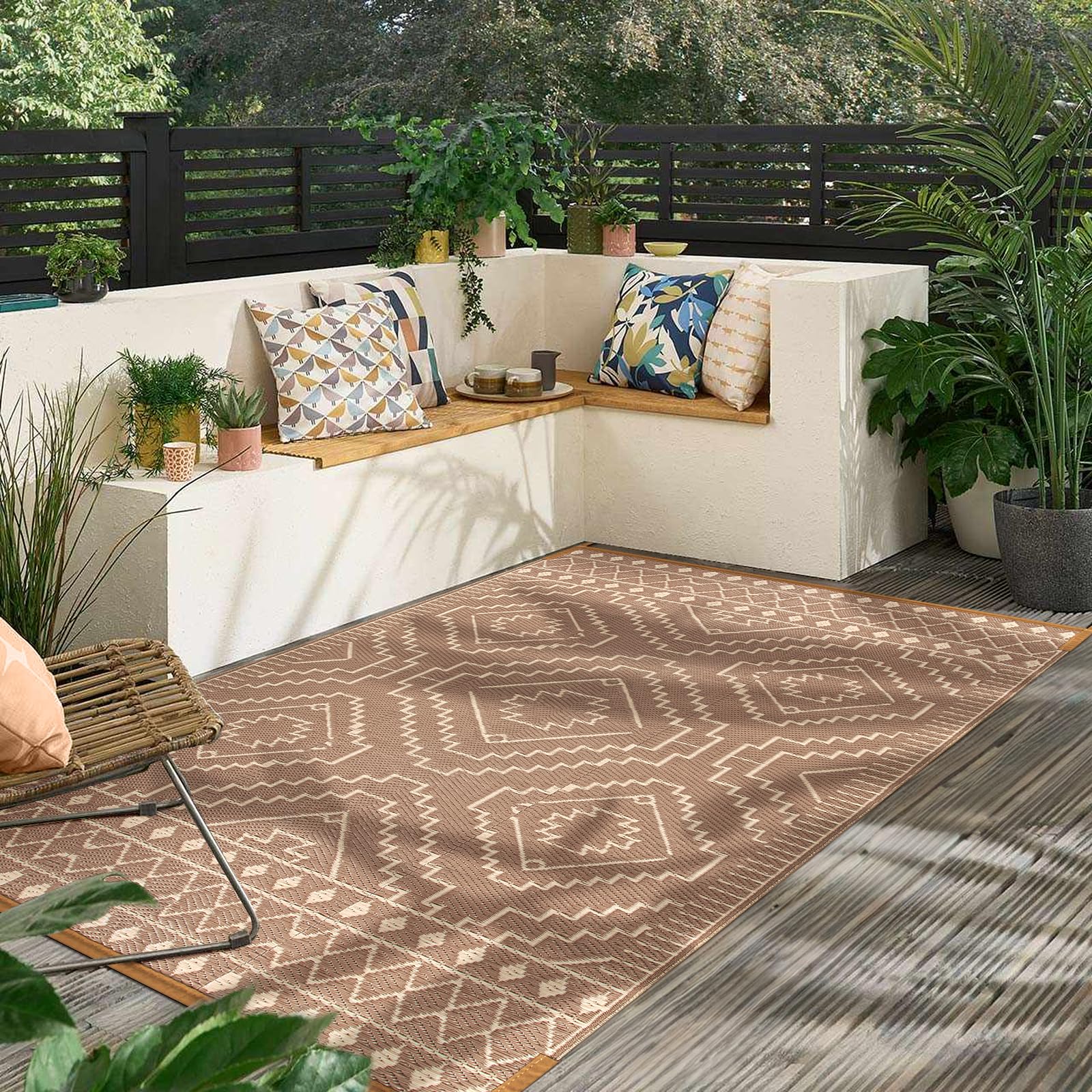 Wonnitar Outdoor Rug camping-picnic ideal for travel and picnics.