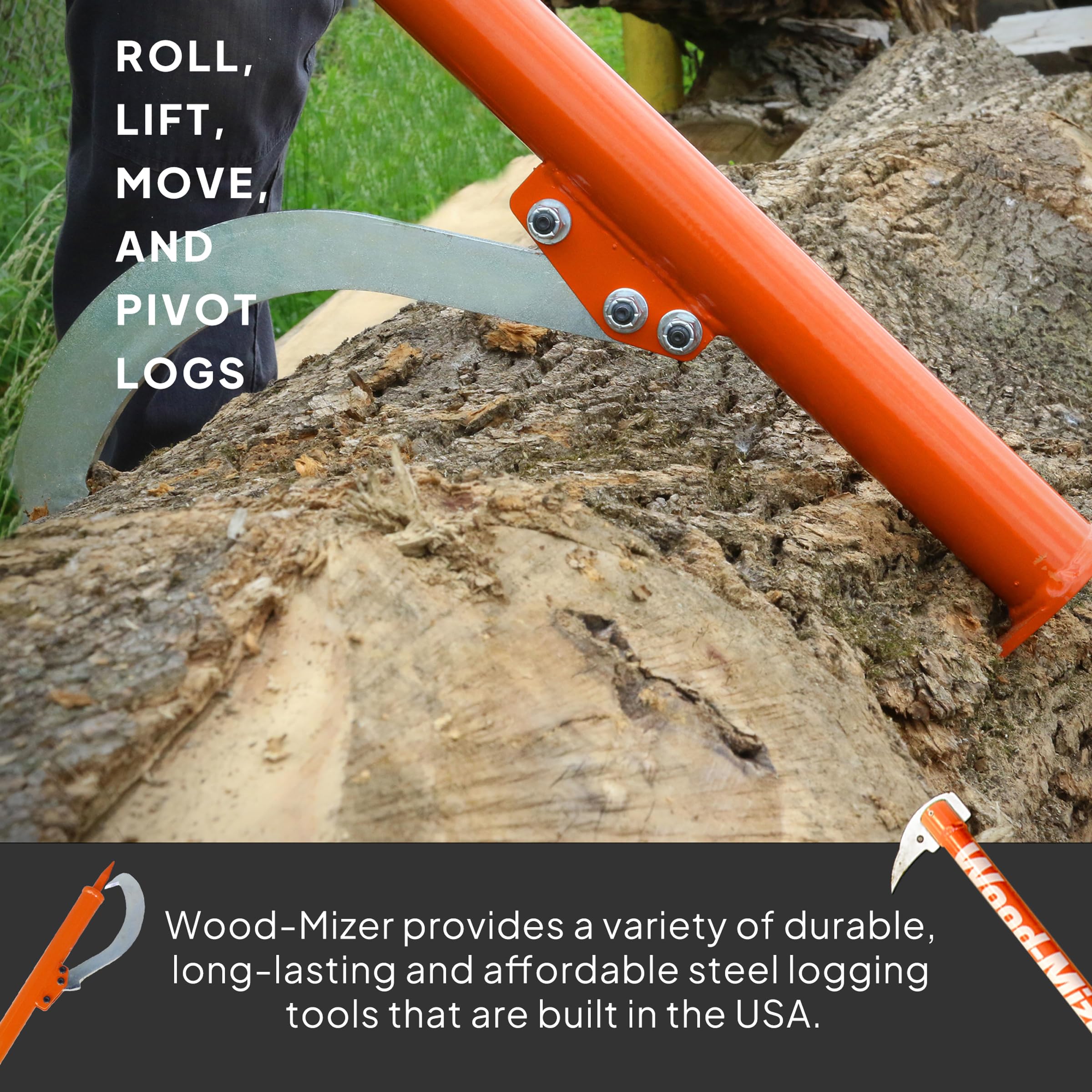 Cant hook features extra teeth for better log grip
