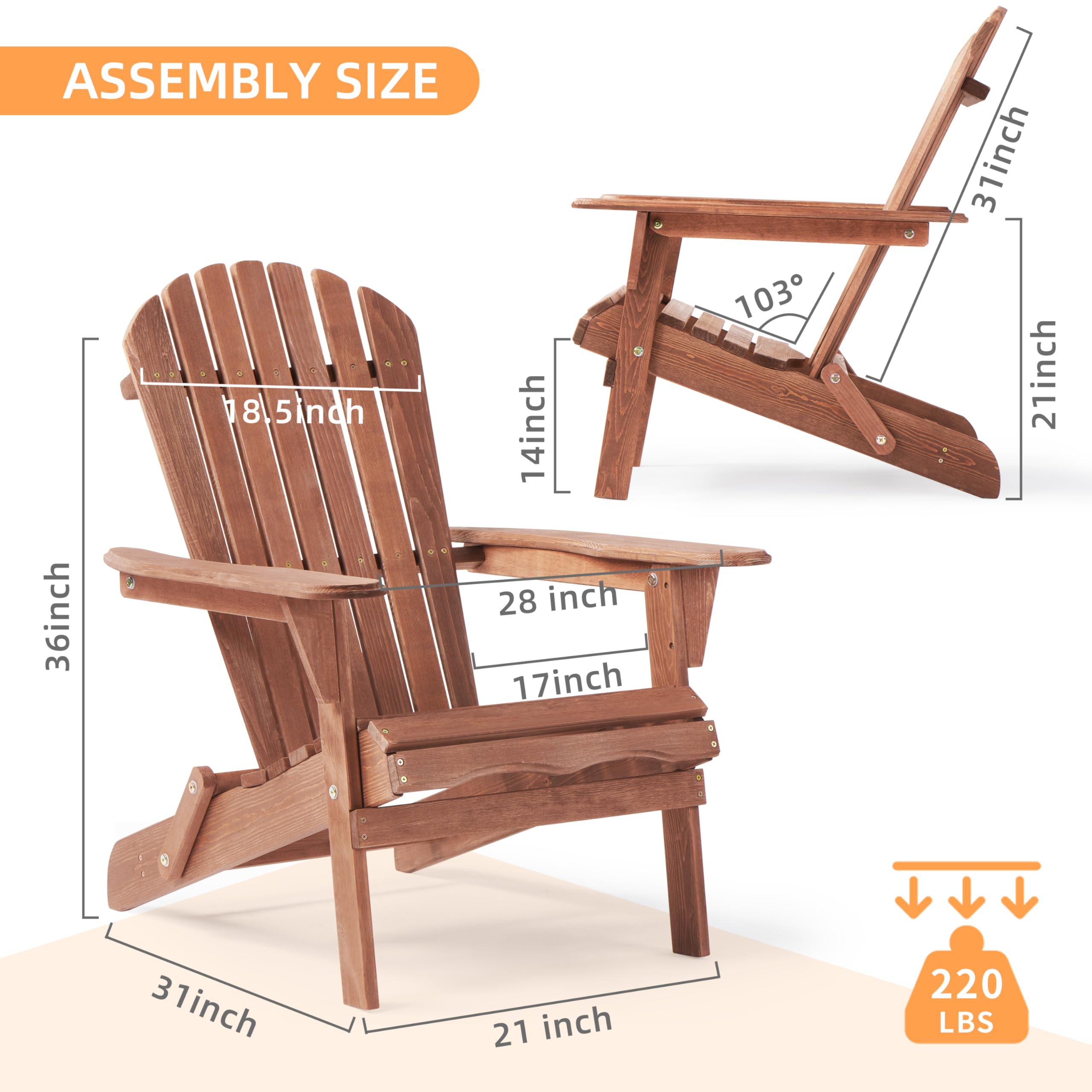 Wood-Natrl weather-resistant Hemlock construction, durable for year-round outdoor lounging.