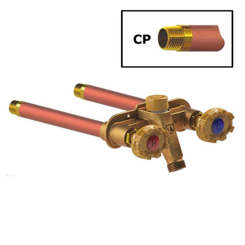 Woodford 22CP-10-MH faucet side view demonstrates compact installation footprint for tight spaces.
