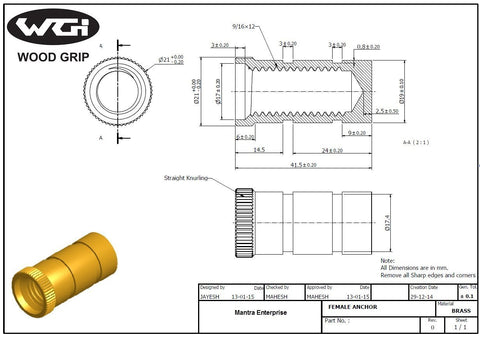 Wood Grip durable brass anchors for reliable cover retention.