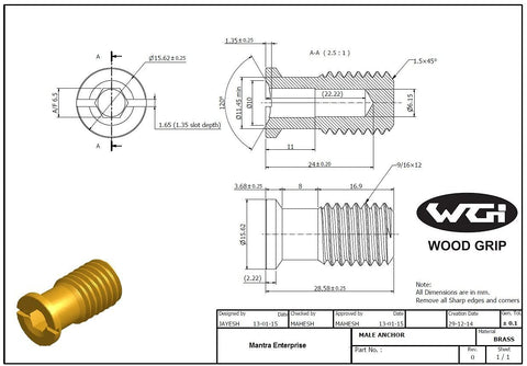 Wood Grip anchor resists rust, keeping covers tight during storms.