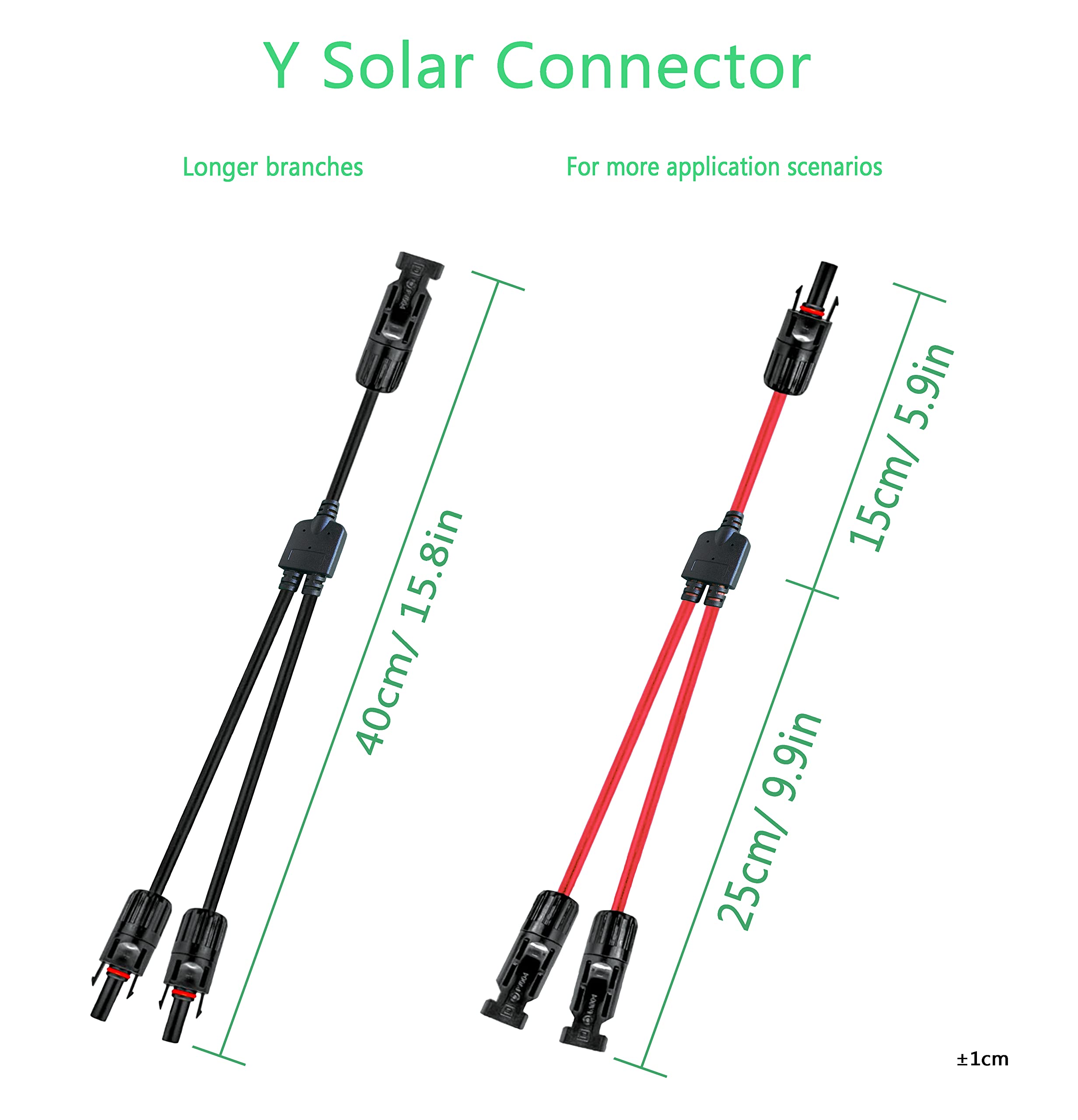Woodguilin Y solar connector IP68 waterproof design for outdoor use