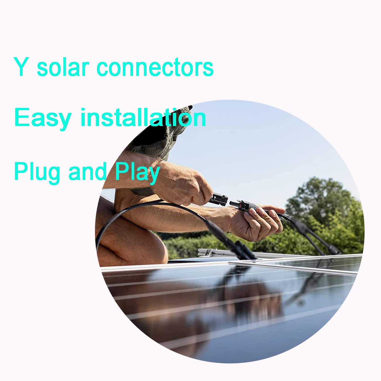 Woodguilin Y solar connector plug and play with built in latch