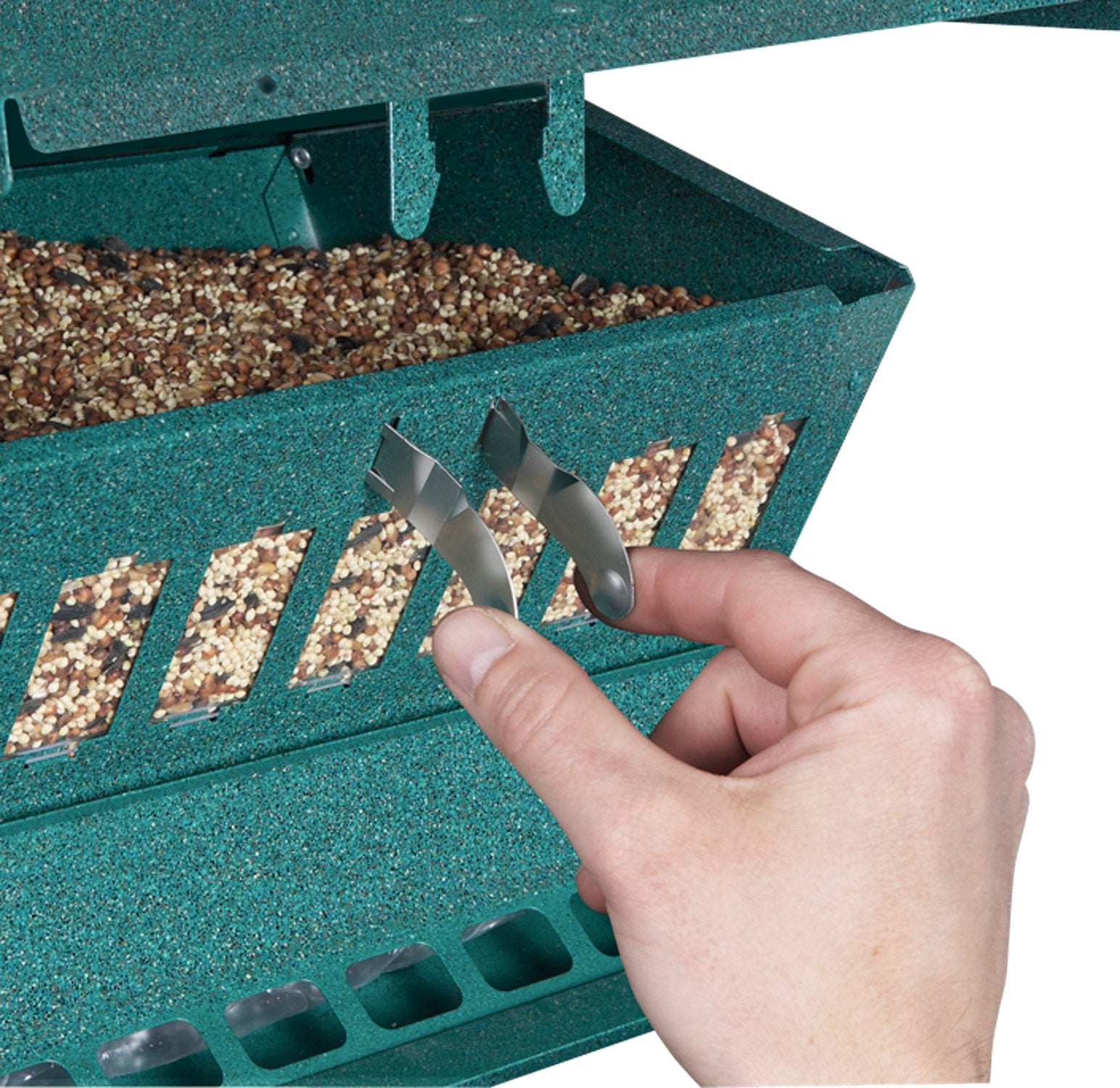 Woodlink Absolute II seed level indicator shows when to refill.