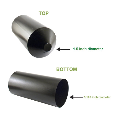 6.125-inch torpedo baffle diameter blocks critter access effectively.
