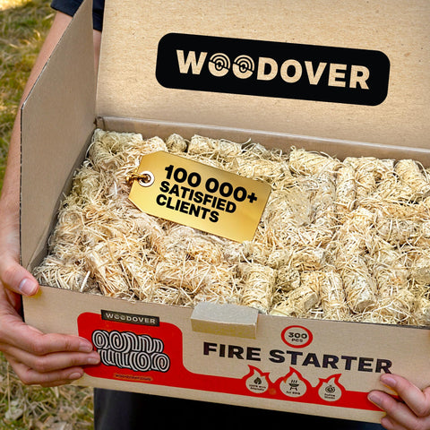 Woodover grill and pizza oven starters for fast ignition.
