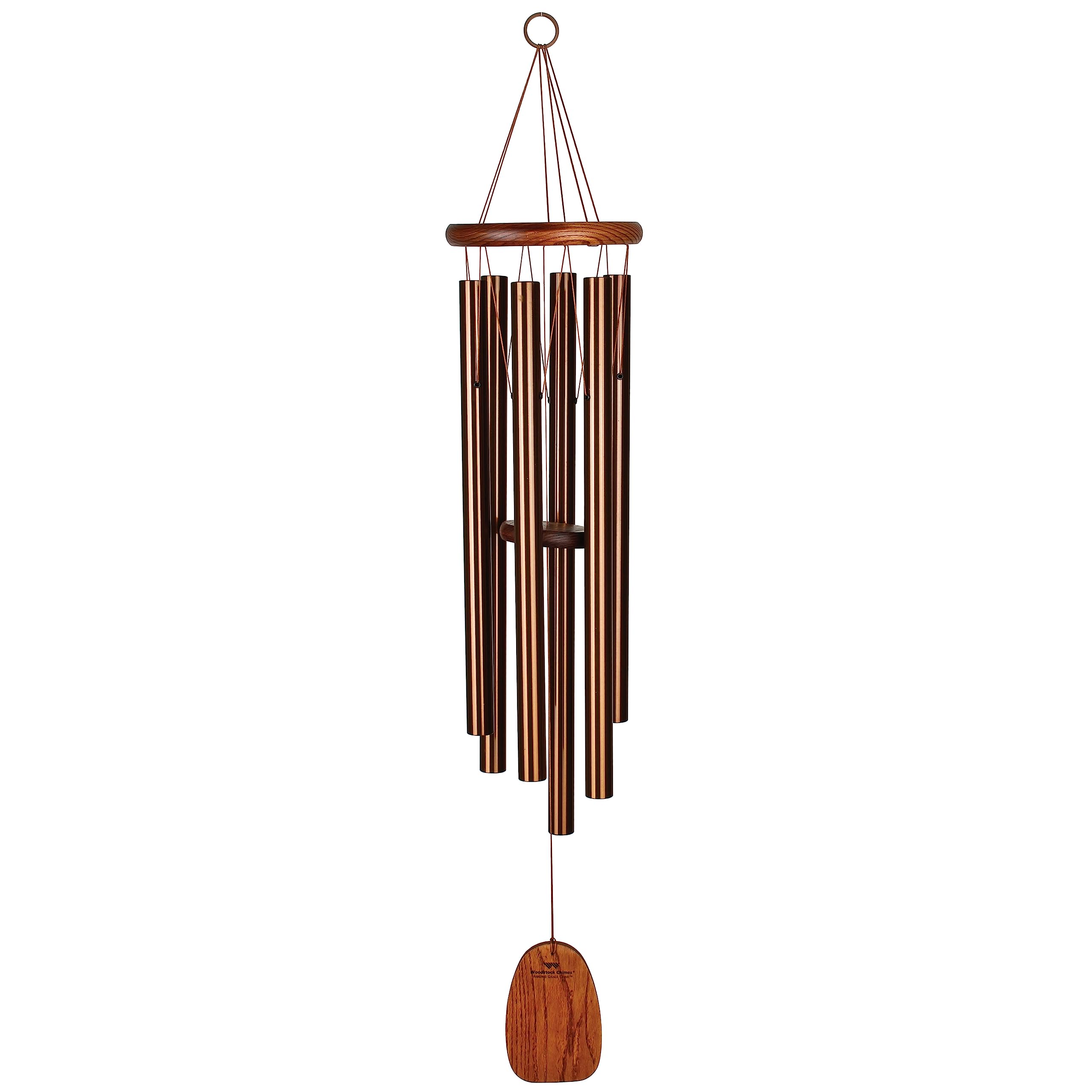 Woodstock Chimes Amazing Grace 40in bronze wind catcher for outdoor ambiance