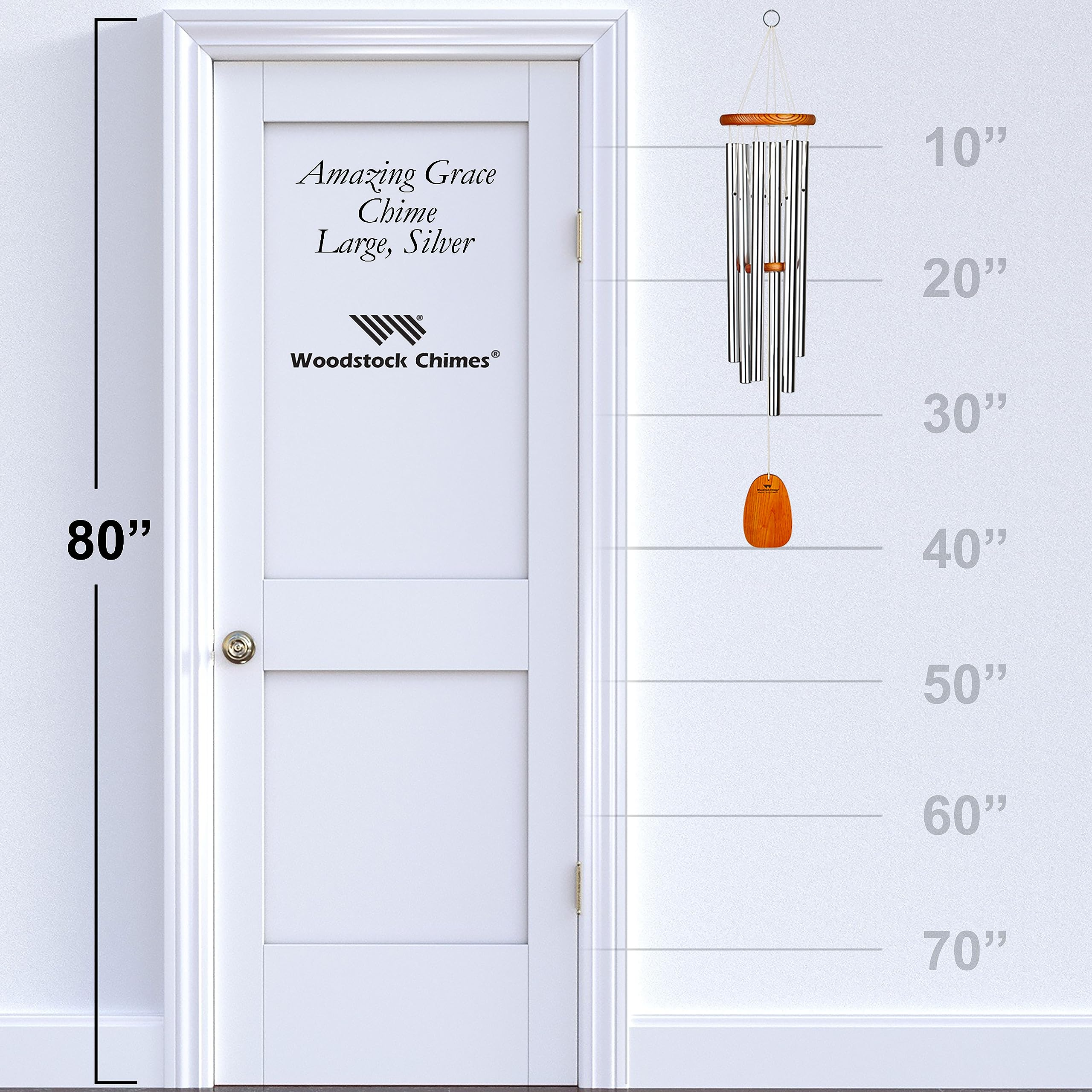 Woodstock Chimes Amazing Grace outdoor wind chime enriches garden decor.