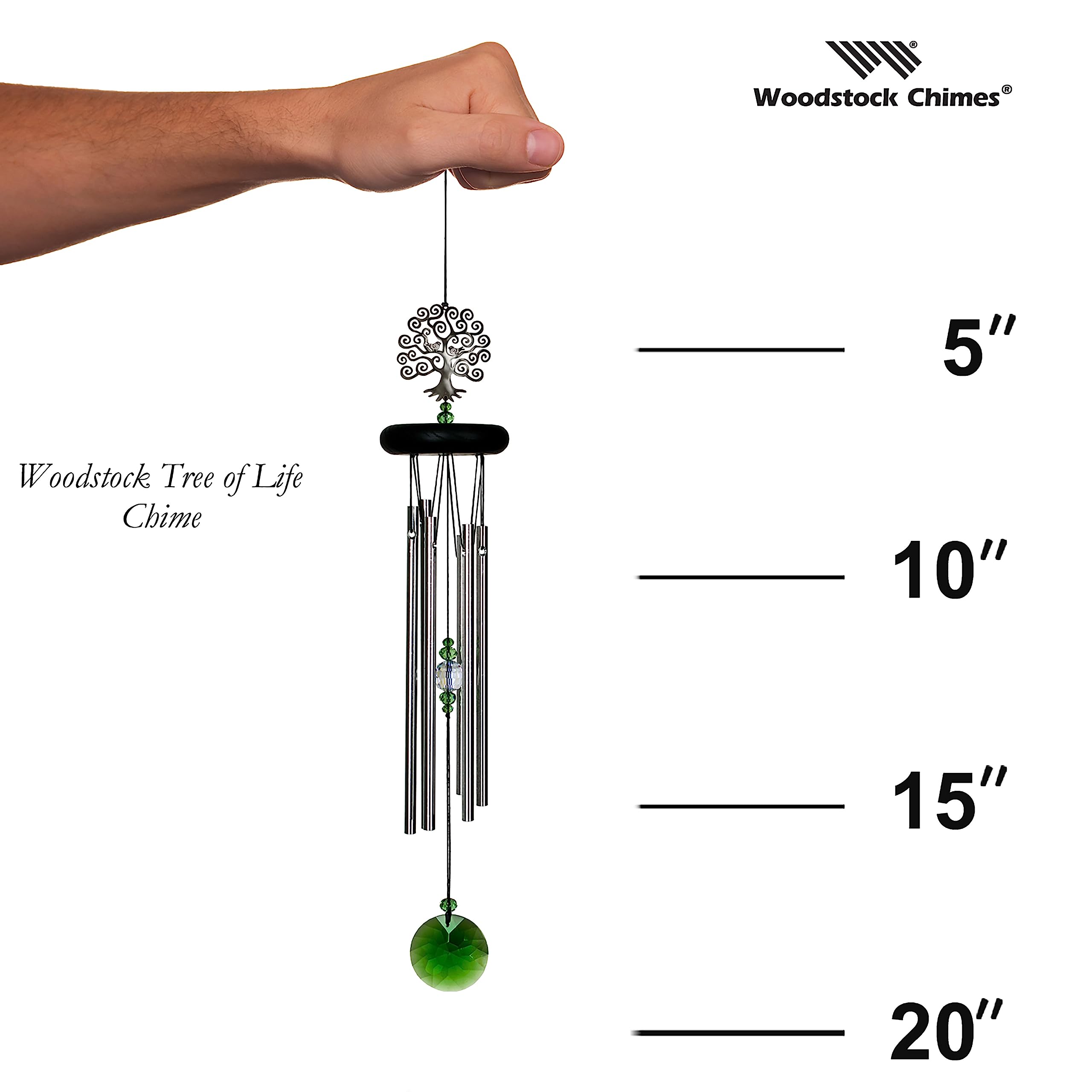 Woodstock Chimes ash wood with black finish for durable outdoor decor.
