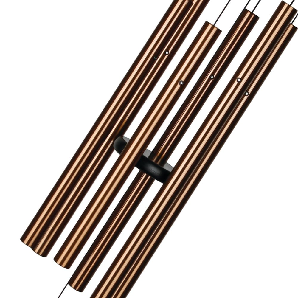 Woodstock Chimes Bronze Large Bells of Paradise garden decor adding tranquil ambience outdoors.