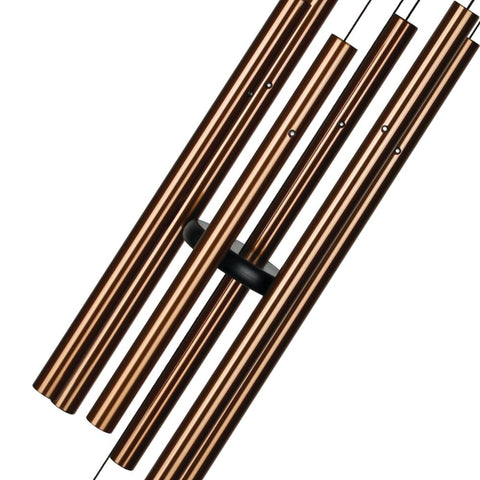 Woodstock Chimes Bronze Large Bells of Paradise garden decor adding tranquil ambience outdoors.