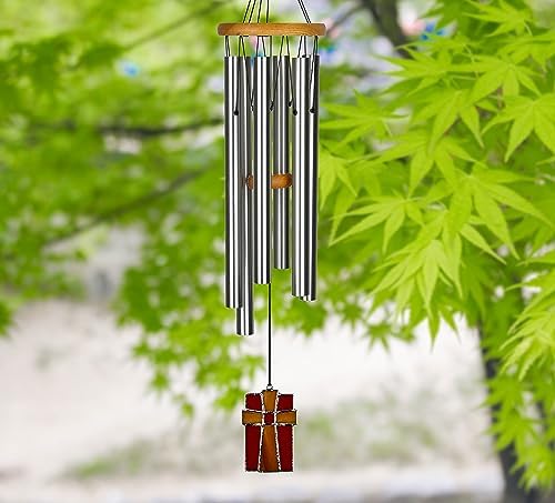 Woodstock Chimes cherry finish ash wood delivers durable, weather-ready outdoor display