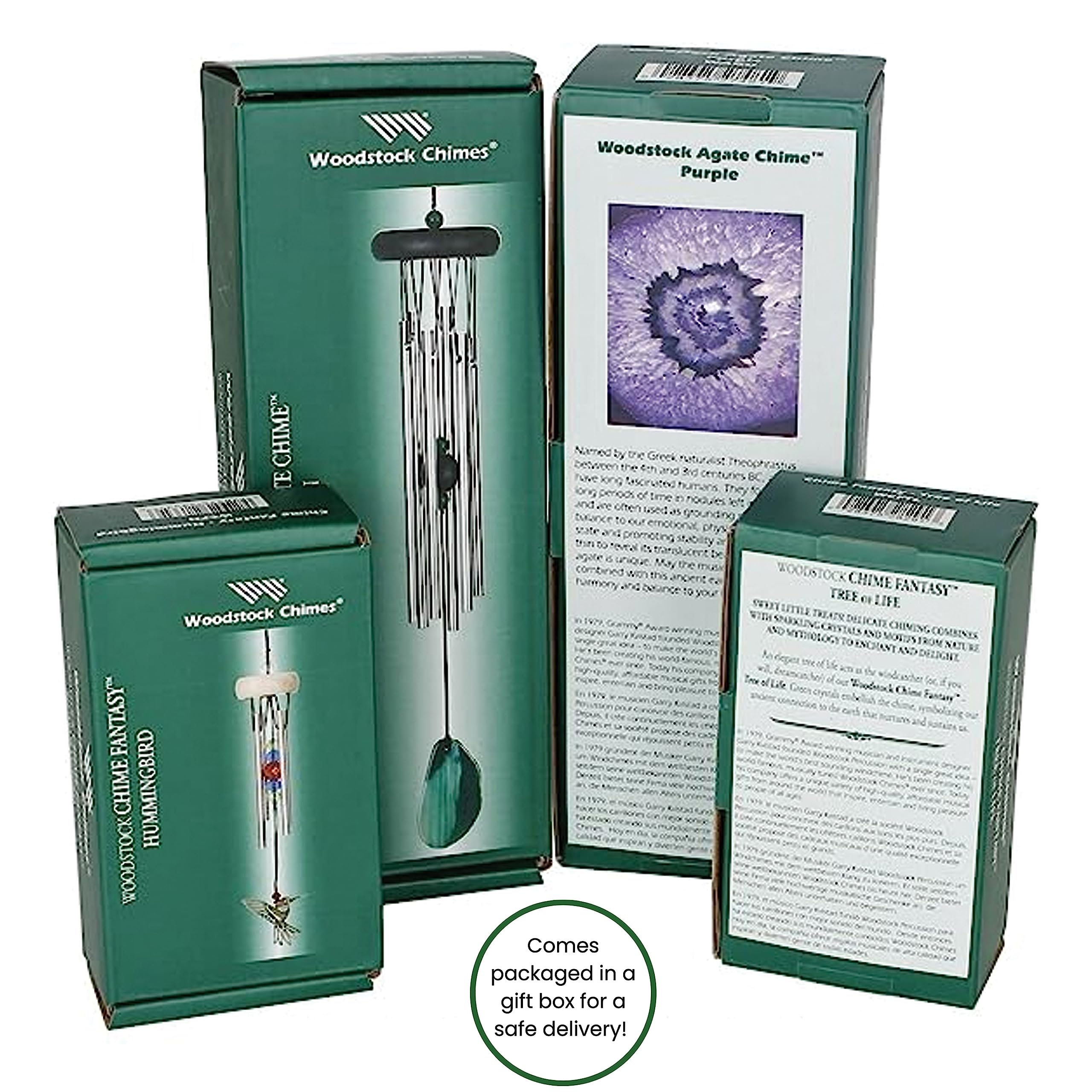 Woodstock Chimes nickel-plated brass ornament adds shine and durability.