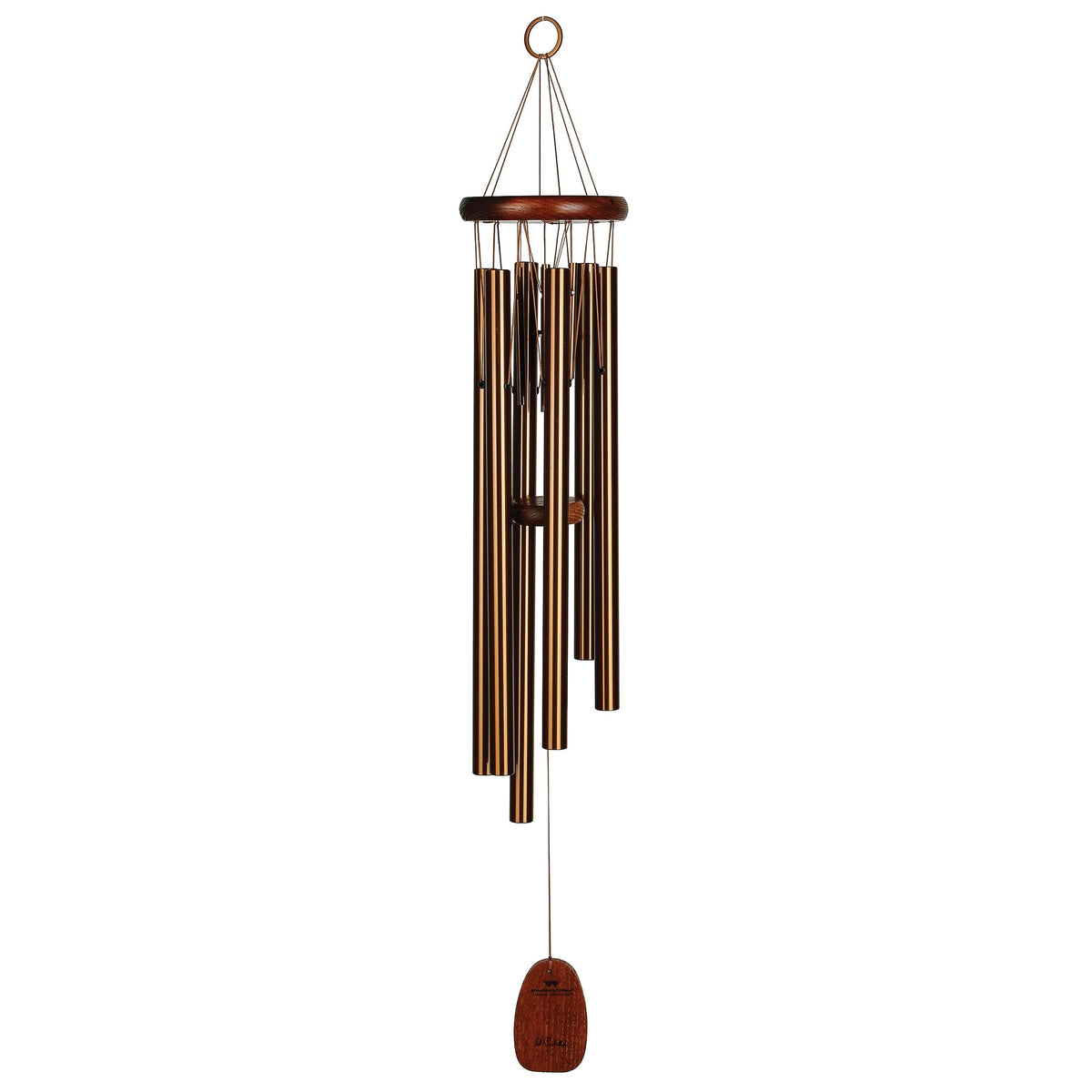 Woodstock Chimes Pachelbel Canon Bronze 32inch top for elegant outdoor ambiance.