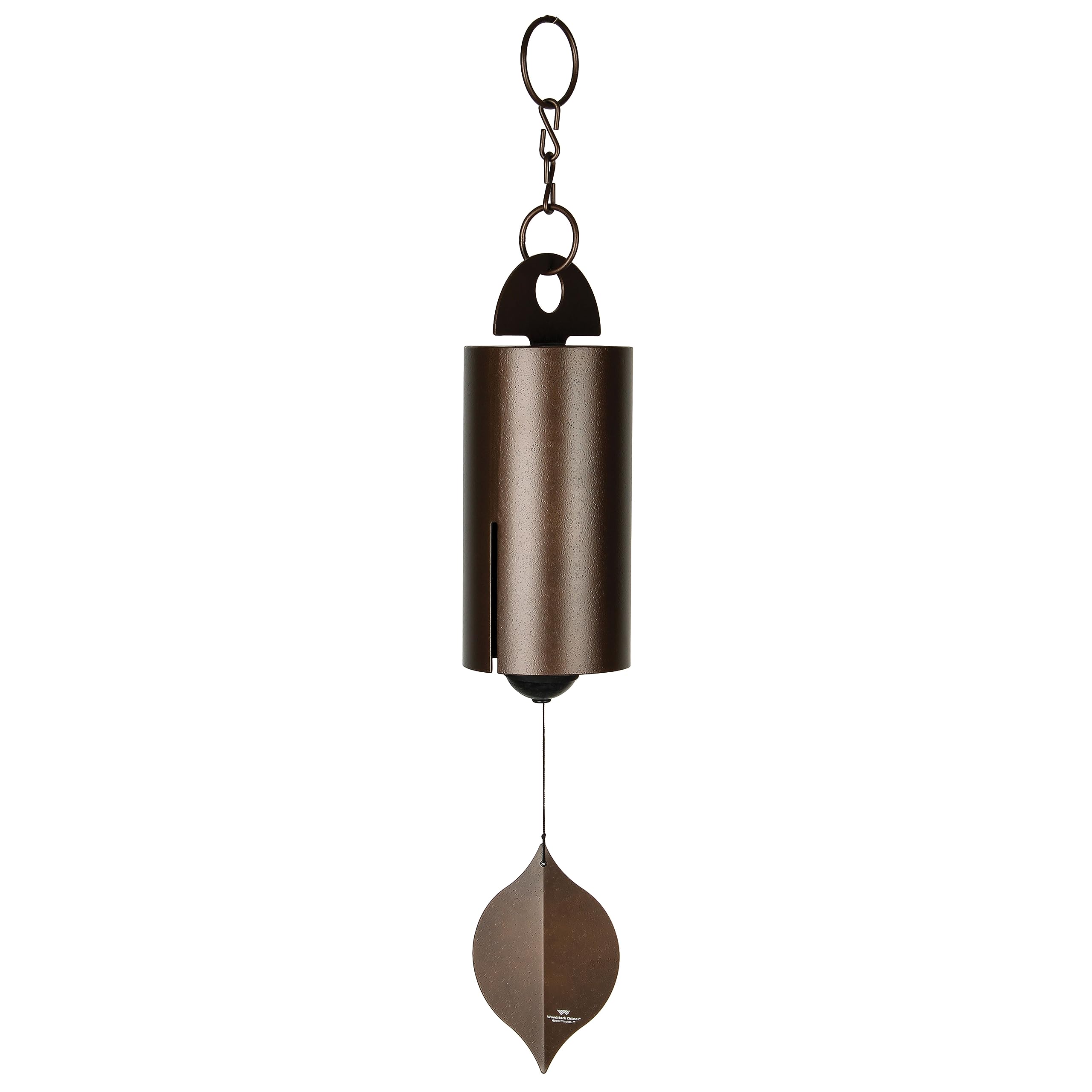 Woodstock Heroic Windbell 40-inch copper bell for outdoor spaces with deep tones.
