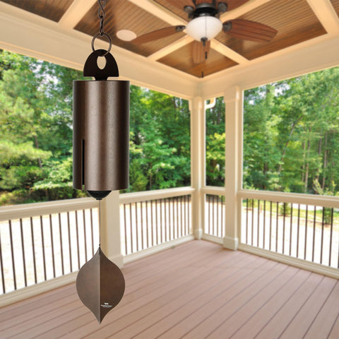 Woodstock Heroic Windbell durable antiqued copper finish for long-lasting outdoor use.