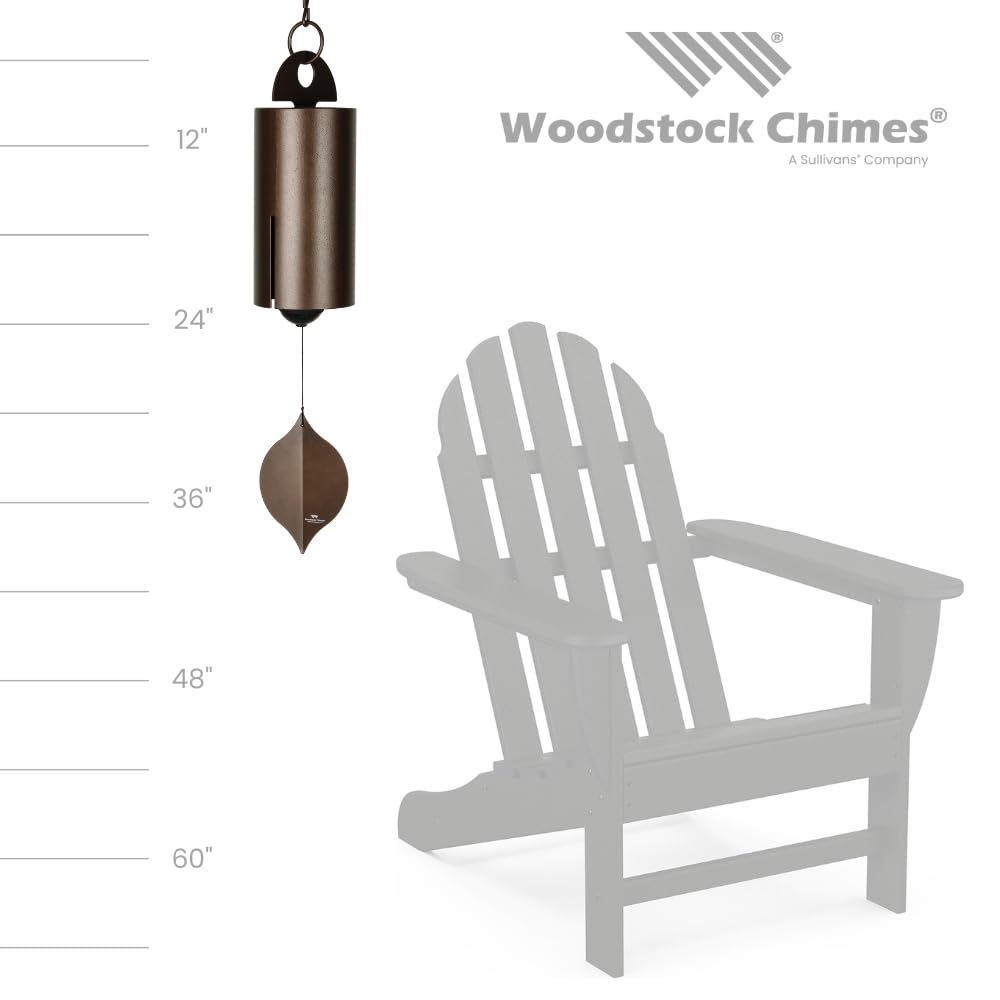 Woodstock Heroic Windbell windcatcher detail emphasizes durable finish for weather-resistant garden decor.
