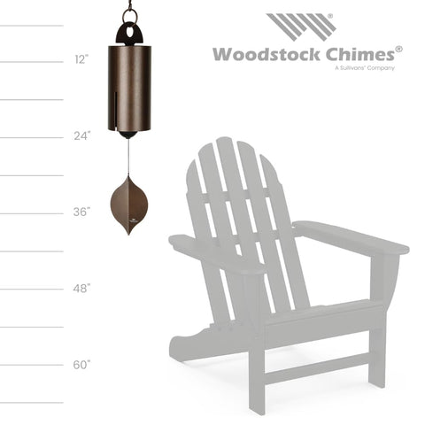 Woodstock Heroic Windbell windcatcher detail emphasizes durable finish for weather-resistant garden decor.