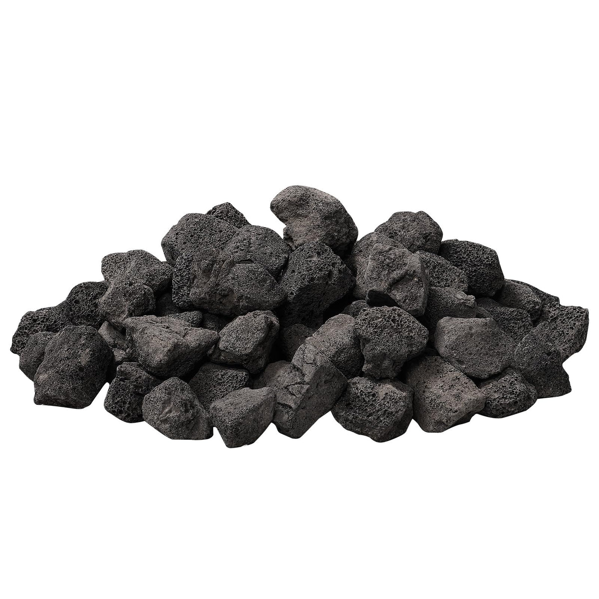 WoodUS lava rocks closeup texture, showcasing natural color and heat retention.