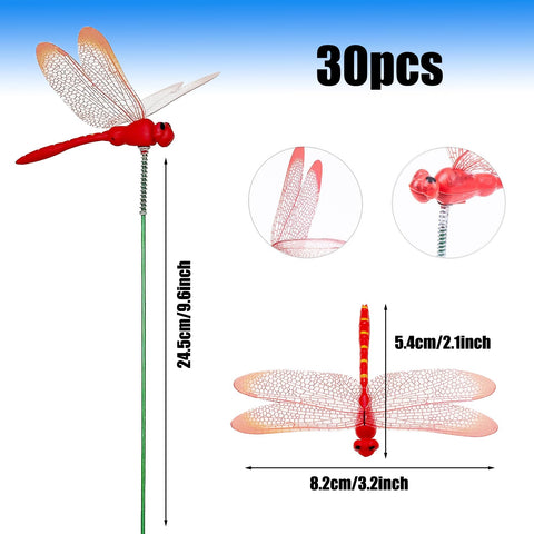 Woohome dragonfly stake with spring allows natural flutter