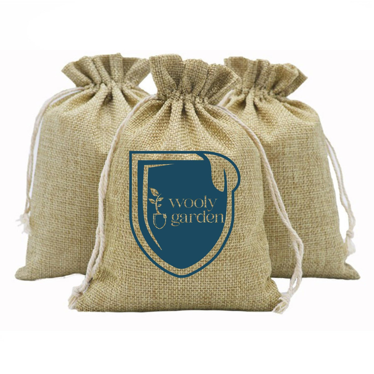 Wooly Garden wool pellet fertilizer in a 2lb bag for garden use and soil improvement.