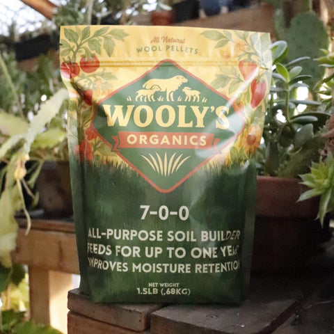 Wooly's Organics Wool Pellets used in lawn restoration for better soil structure