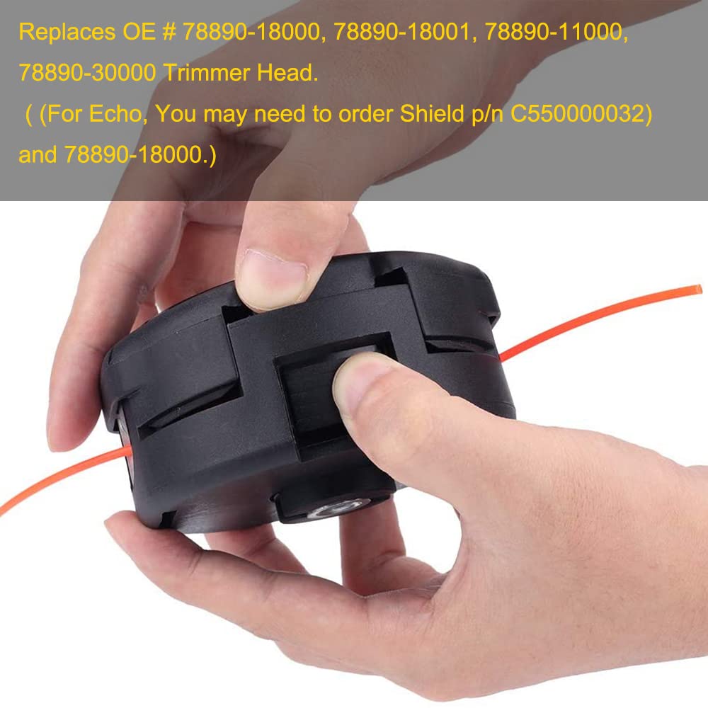 Woopeey trimmer head threaded connection M10x1.25 LH, secure fit.