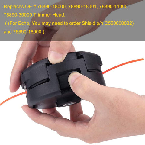 Woopeey trimmer head threaded connection M10x1.25 LH, secure fit.