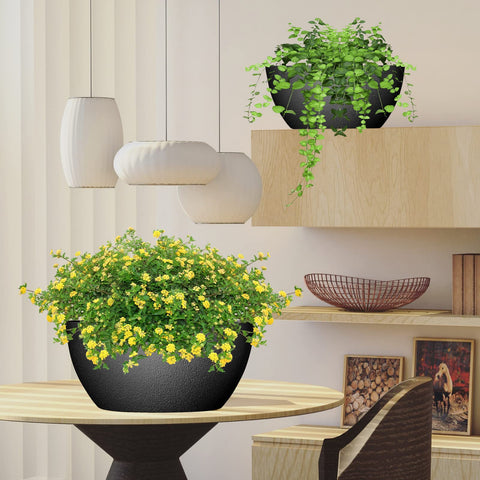 WOUSIWER 13-inch planter with adjustable hanger for flexible mounting.