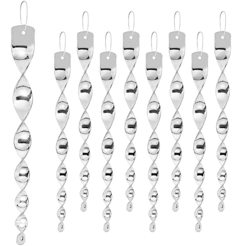 Woosuke bird deterrent rod with silver spiral to deter woodpeckers and pigeons from your garden area.