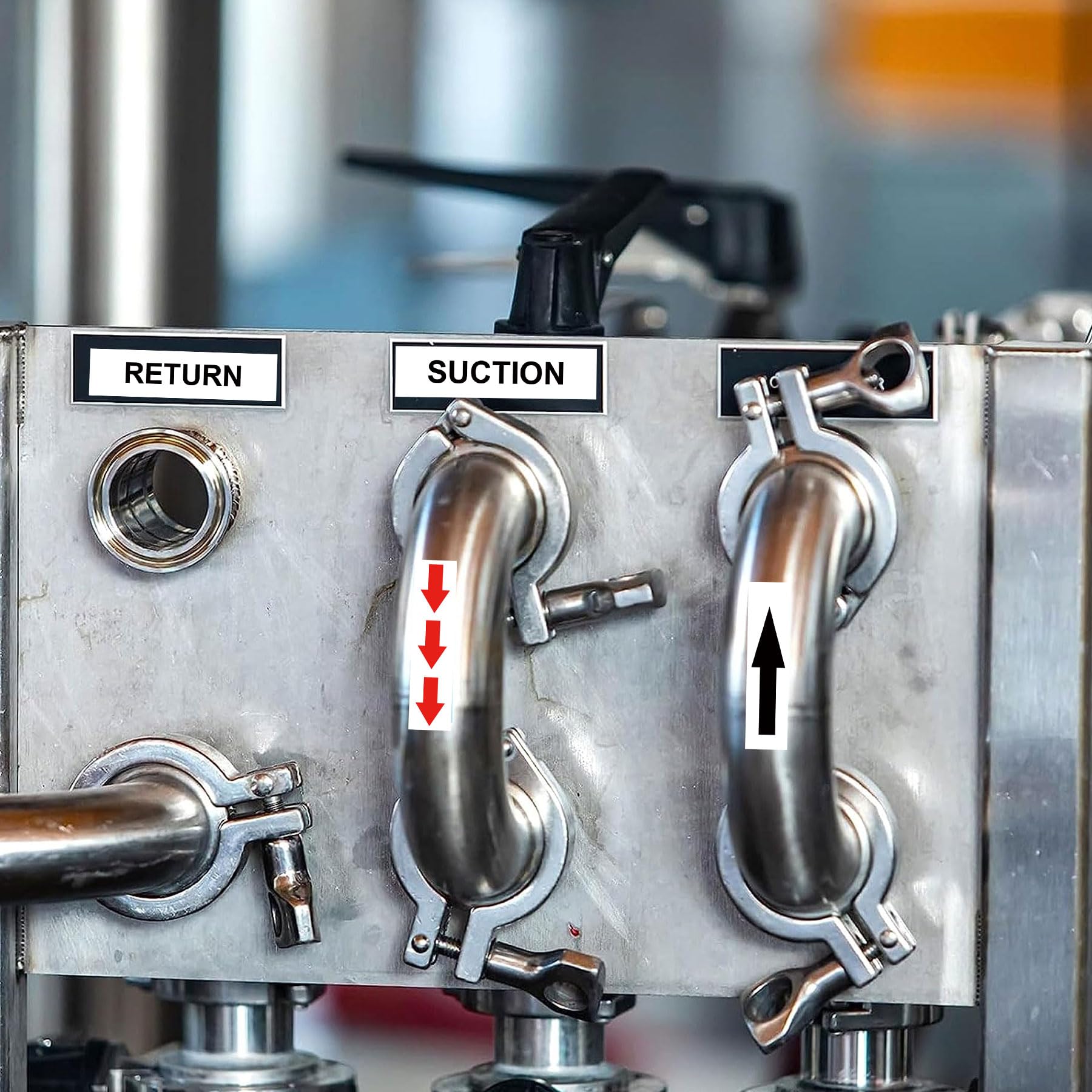 Wootile directional flow indicators show flow paths for simpler system troubleshooting.