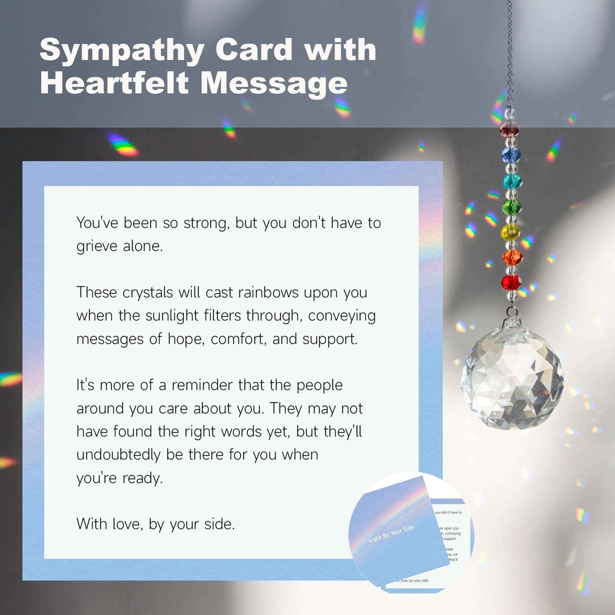 WOOWA Light by Your Side sympathy card with heartfelt support message