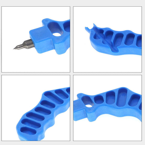 WORAMUK blue and black handle design highlights comfortable grip during use.