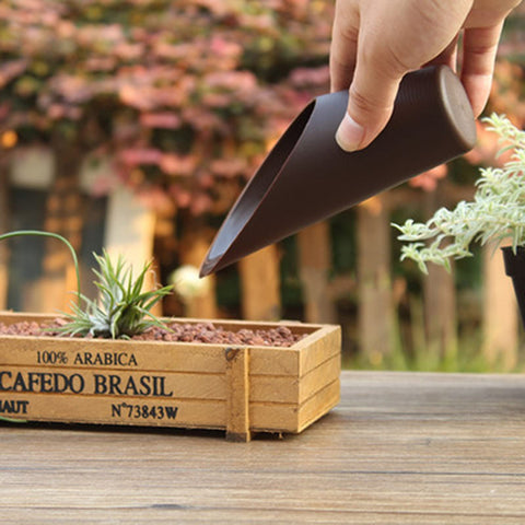 WORAMUK bonsai soil scoop color green ideal for bonsai repotting and small-pot projects.