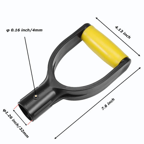 WORAMUK D grip handle, side view, ergonomic grip reduces hand fatigue.