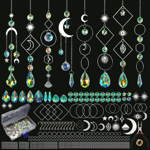 Worgree 228pcs sun catcher kit package, ideal for easy DIY decor.