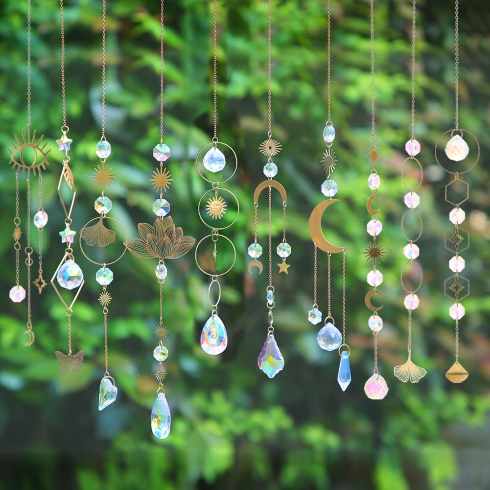 Worgree indoor/outdoor window decoration with crystal suncatchers