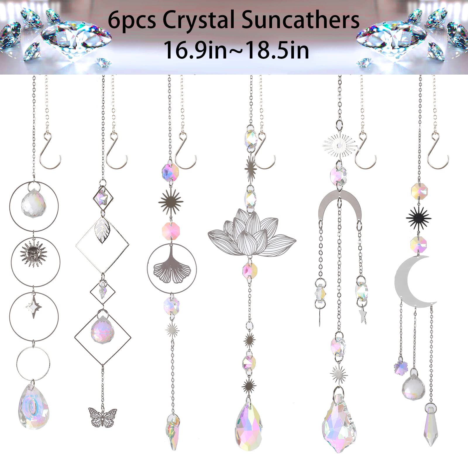 Worgree crystal prisms reflecting light for window decor.